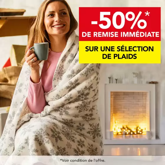 Catalogue Stokomani à Arbent | Bénéficiez en ce moment de - 50% de remise immédiate sur une sélection de plaids et de meuble | 07/03/2025 - 14/03/2025