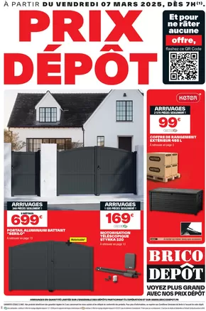 Promos de Meubles et Décoration à Montévrain | Voyez plus grand avec nos prix dépôts ! sur Brico Dépôt | 07/03/2025 - 20/03/2025