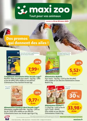 Catalogue Maxi Zoo à Bry-sur-Marne | Maxi Zoo, Tout pour vos animaux - Des promos qui donnent des ailes! | 12/03/2025 - 30/03/2025