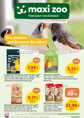 Catalogue Maxi Zoo à Bry-sur-Marne | Maxi Zoo, Tout pour vos animaux - Des promos qui donnent des ailes | 12/03/2025 - 30/03/2025