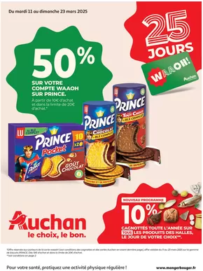 Catalogue Auchan Hypermarché à Noyon | Les 25 jours Waaoh, ça continue | 11/03/2025 - 23/03/2025