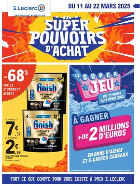 Promos de Supermarchés à Nœux-les-Mines | EVENEMENT 4 sur E.Leclerc | 11/03/2025 - 22/03/2025