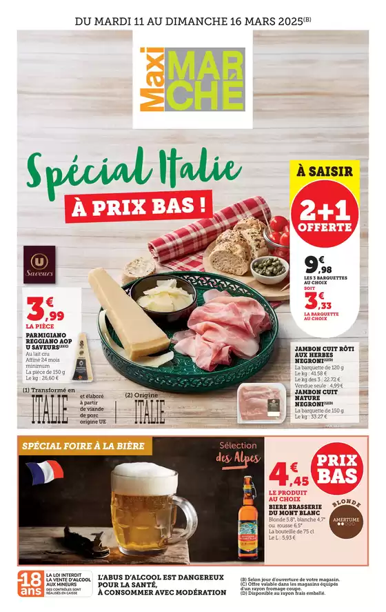 Catalogue Maximarché | Spécial Italie À PRIX BAS ! | 10/03/2025 - 23/03/2025