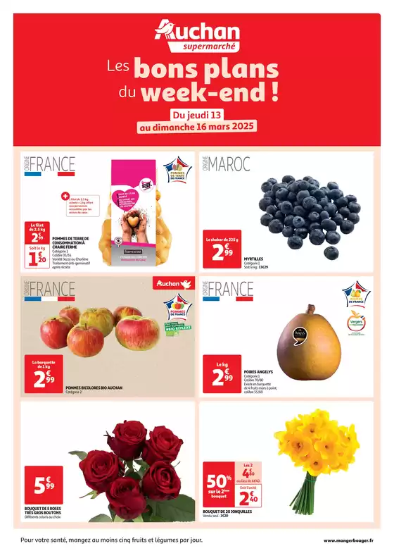 Catalogue Auchan Supermarché à Bourgoin-Jallieu | Les bons plans du week-end dans votre super ! | 13/03/2025 - 16/03/2025