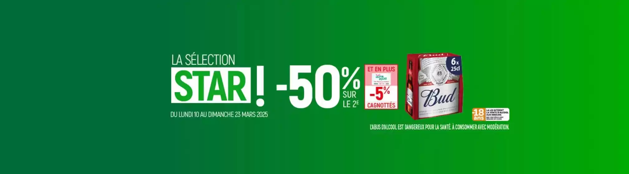 Catalogue Spar Supermarché à Quimper | -50% SUR LE 2EME | 10/03/2025 - 23/03/2025