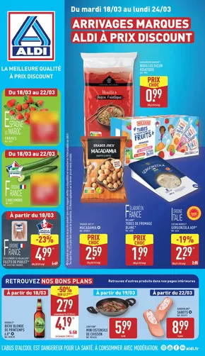 Promos de Discount Alimentaire à Villefontaine | Arrivages marques Aldi à prix discount sur Aldi | 18/03/2025 - 24/03/2025