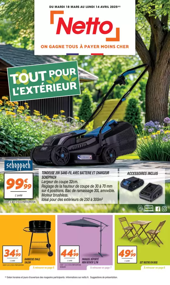 Catalogue Netto à Aurillac | SEMAINE PROCHAINE : TOUT POUR L'EXTÉRIEUR | 18/03/2025 - 14/04/2025