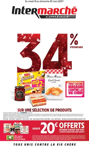 Promos de Supermarchés à Puimoisson | GEN MARS 4 + CAHIER REGION Contact sur Intermarché Contact | 18/03/2025 - 30/03/2025