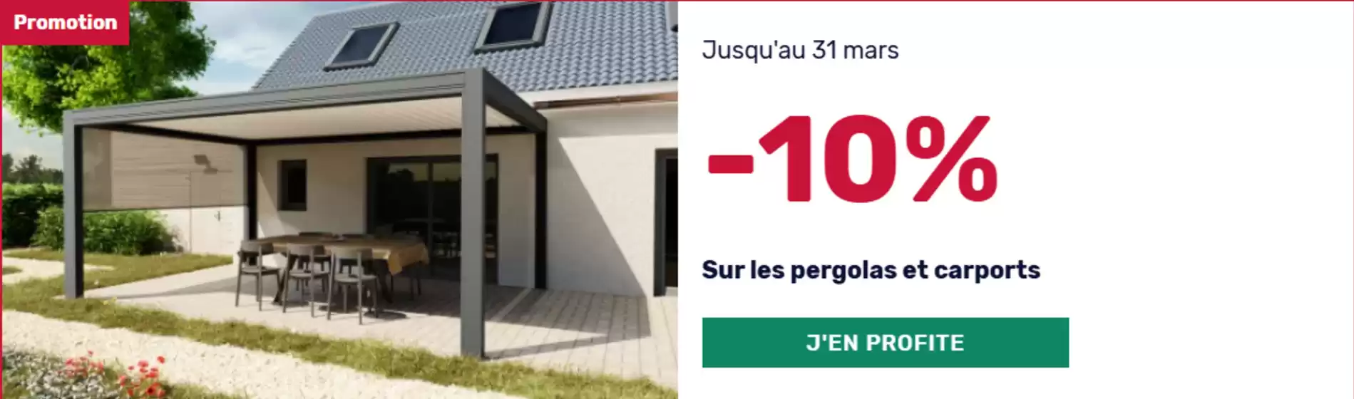 Catalogue K par K à Boulogne-sur-Mer | Promotions 10% de remise sur les pergolas et les carports | 11/03/2025 - 31/03/2025