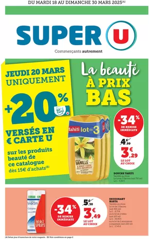 Catalogue Super U à Échirolles | Spécial Beauté | 18/03/2025 - 30/03/2025