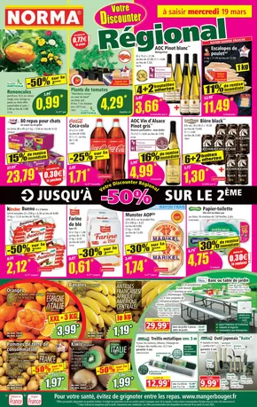 Promos de Discount Alimentaire à Ludres | Jusqu'à -50% sur le 2ème sur Norma | 19/03/2025 - 25/03/2025