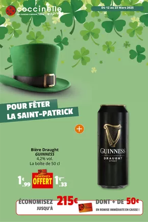 Promos de Supermarchés à Châteauneuf-du-Faou | POUR FÊTER LA SAINT-PATRICK  sur Coccinelle Express | 12/03/2025 - 23/03/2025