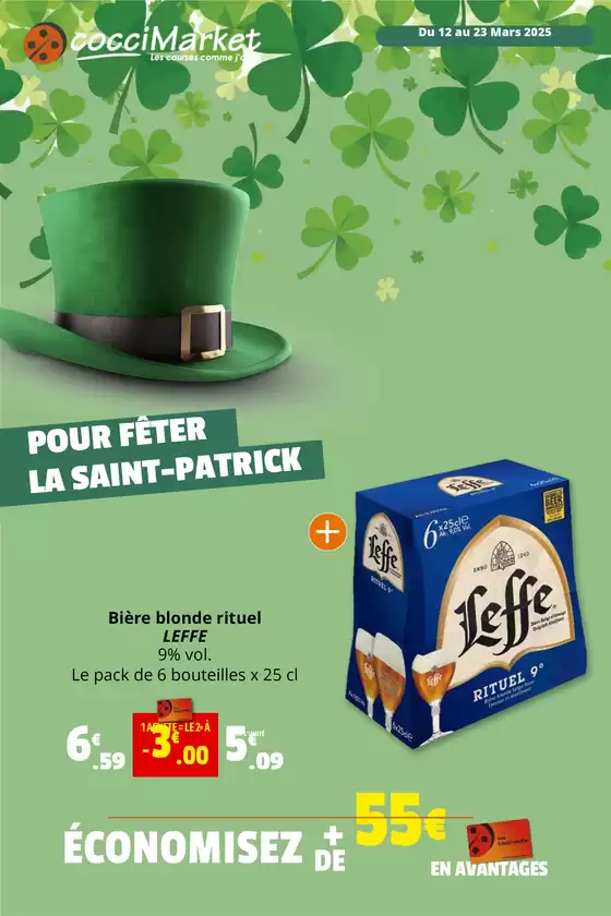 Catalogue Coccimarket à La Ville-du-Bois | POUR FÊTER LA SAINT-PATRICK  | 12/03/2025 - 23/03/2025