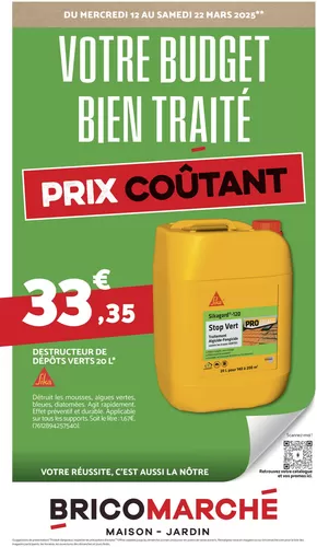 Promos de Bricolage à Cahors | VOTRE BUDGET BIEN TRAITÉ sur Bricomarché | 12/03/2025 - 22/03/2025