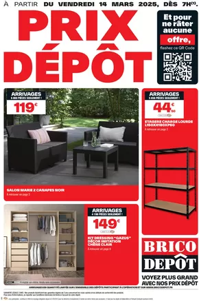 Promos de Bricolage à Valenciennes | PRIX DÉPÔT sur Brico Dépôt | 14/03/2025 - 27/03/2025
