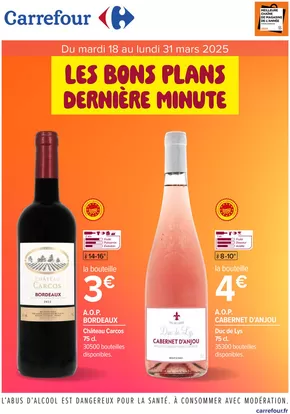 Promos de Supermarchés à Villefranche-sur-Saône | LES BONS PLANS DE DERNIERE MINUTE “SPECIAL VINS” sur Carrefour Drive | 18/03/2025 - 31/03/2025