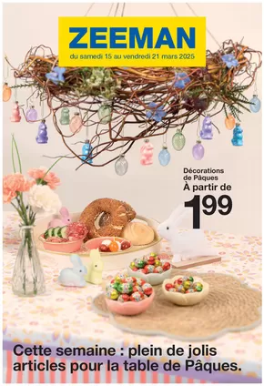 Promos de Mode à Tournefeuille | Cette semaine : plein de jolis articles pour la table de Pâques sur Zeeman | 17/03/2025 - 21/03/2025