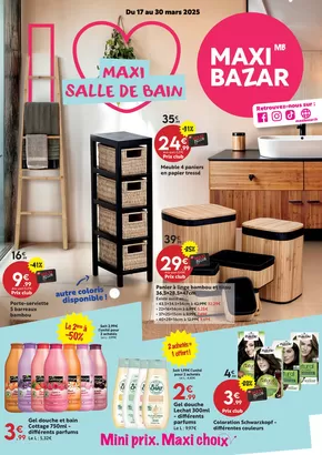 Promos de Bazar et Déstockage à Lyon | Maxi salle de bain sur Maxi Bazar | 17/03/2025 - 30/03/2025