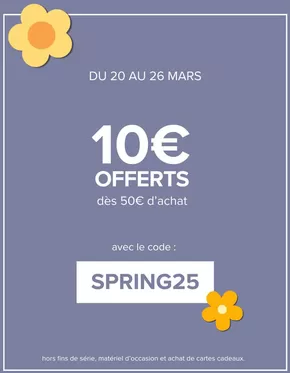 Promos de Sport à Clermont-Ferrand |  Jusqu’au 26 mars, profitez de 10€ offerts dès 50€ d’achat avec le code SPRING25 sur Padd | 20/03/2025 - 26/03/2025