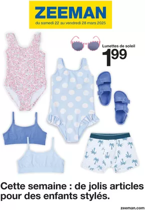 Promos de Mode à Roanne | Cette semaine : de jolis articles pour des enfants stylés. sur Zeeman | 21/03/2025 - 28/03/2025