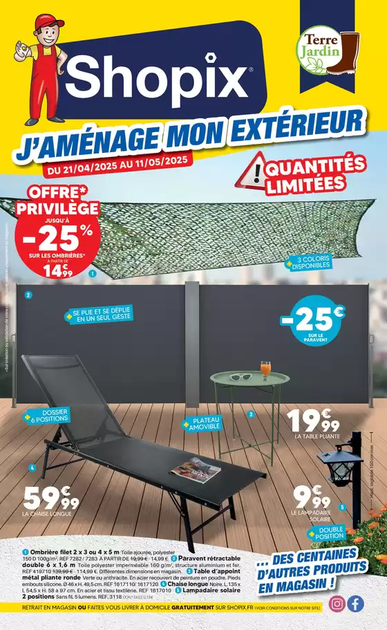 Catalogue Shopix à Challans | J´AMÉNAGE MON EXTÉRIEUR | 21/04/2025 - 11/05/2025