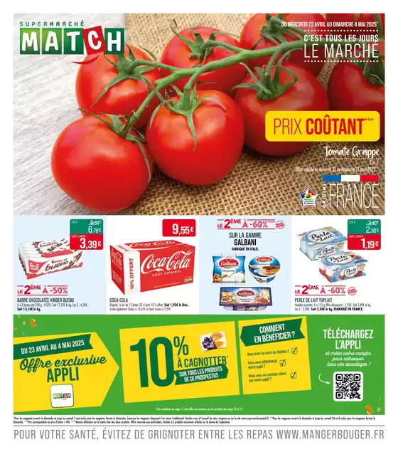 Catalogue Supermarché Match à Amiens | C'EST TOUS LES JOURS LE MARCHÉ | 22/04/2025 - 04/05/2025