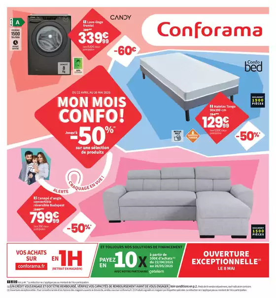 Catalogue Conforama à Toulouse | Mon mois Confo | 22/04/2025 - 26/05/2025
