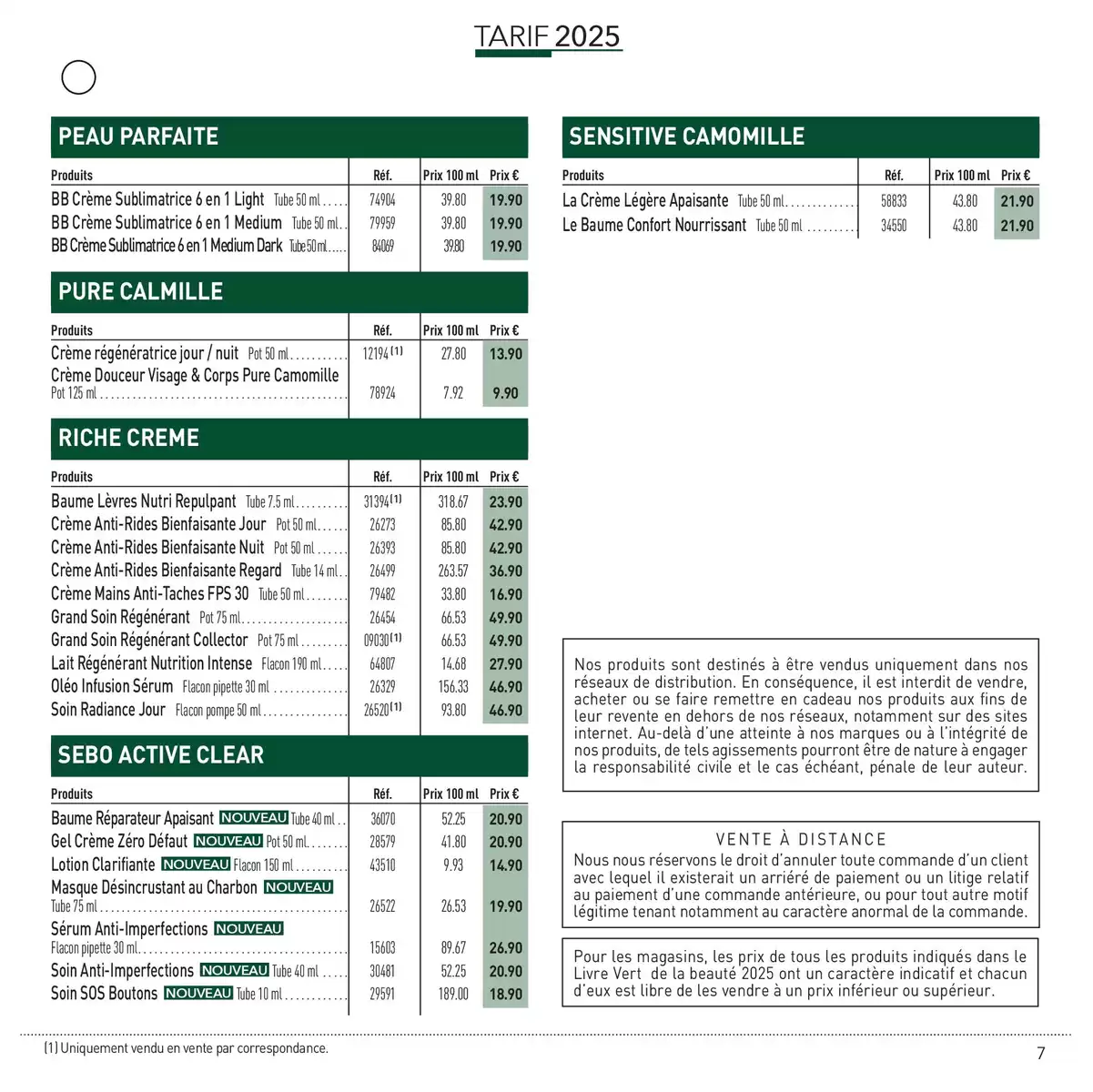 Catalogue LIVRE VERT DE LA BEAUTÉ 2025, page 00007