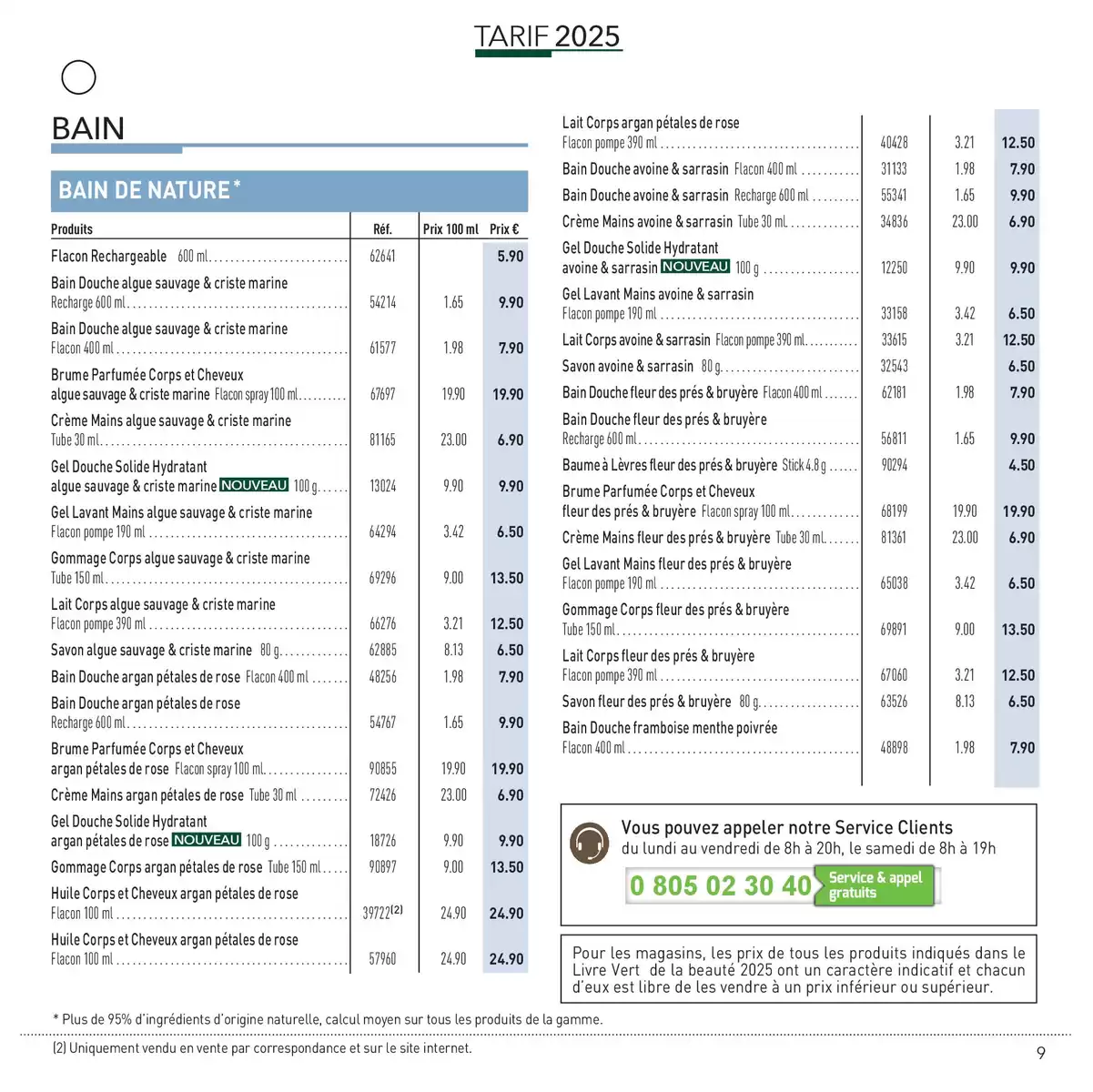 Catalogue LIVRE VERT DE LA BEAUTÉ 2025, page 00009