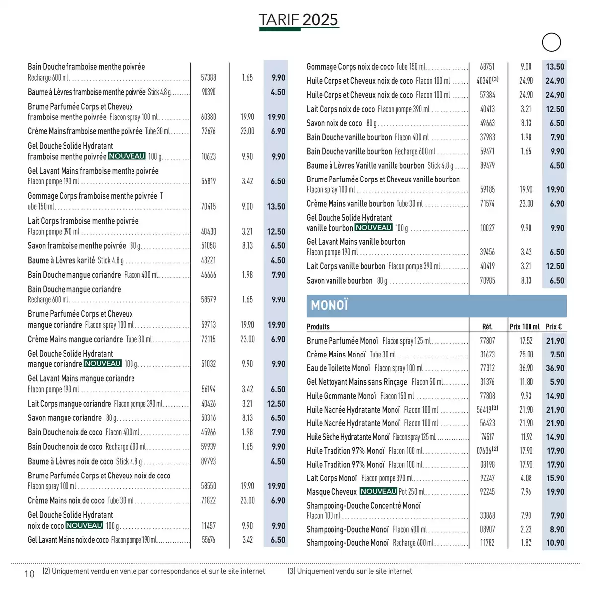 Catalogue LIVRE VERT DE LA BEAUTÉ 2025, page 00010