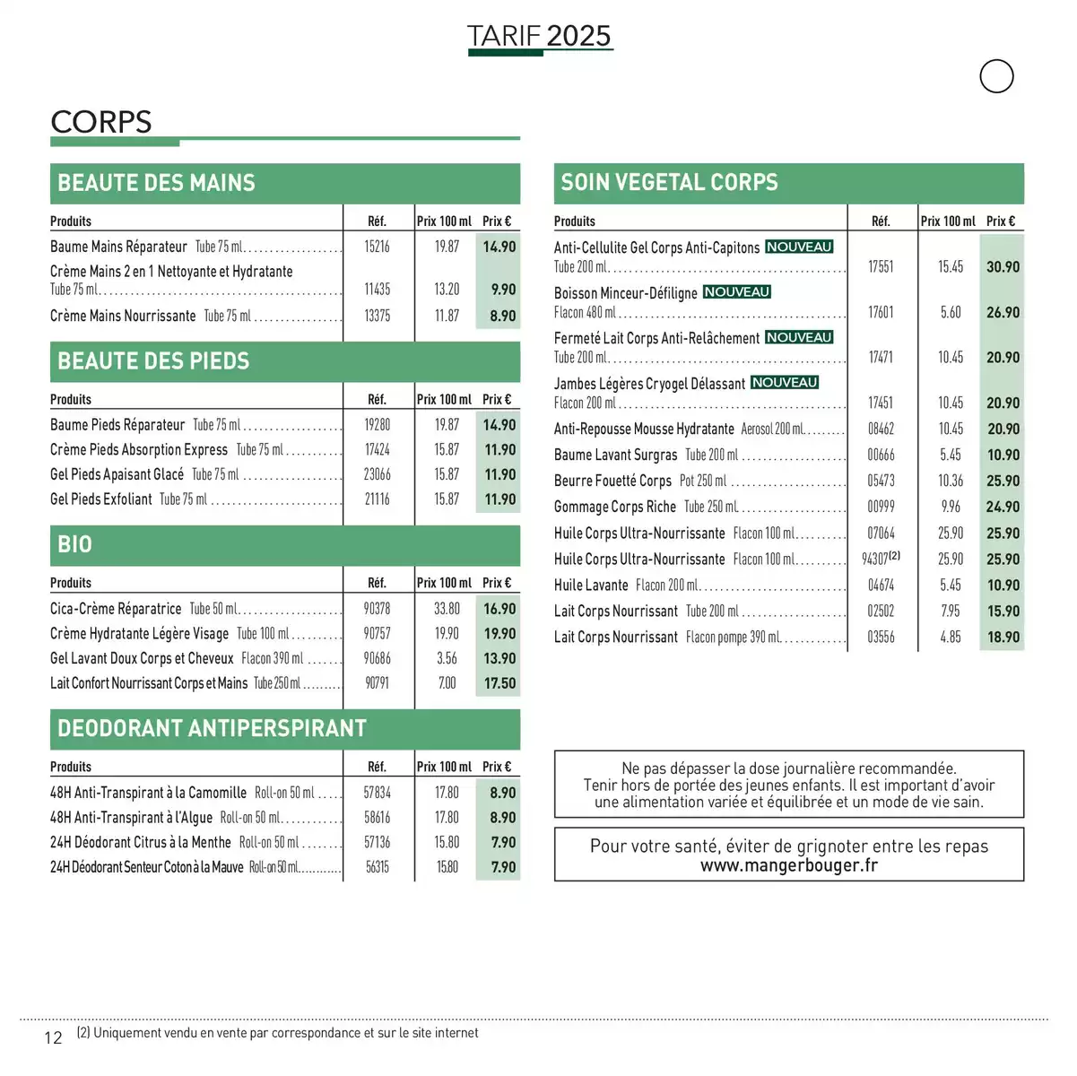 Catalogue LIVRE VERT DE LA BEAUTÉ 2025, page 00012