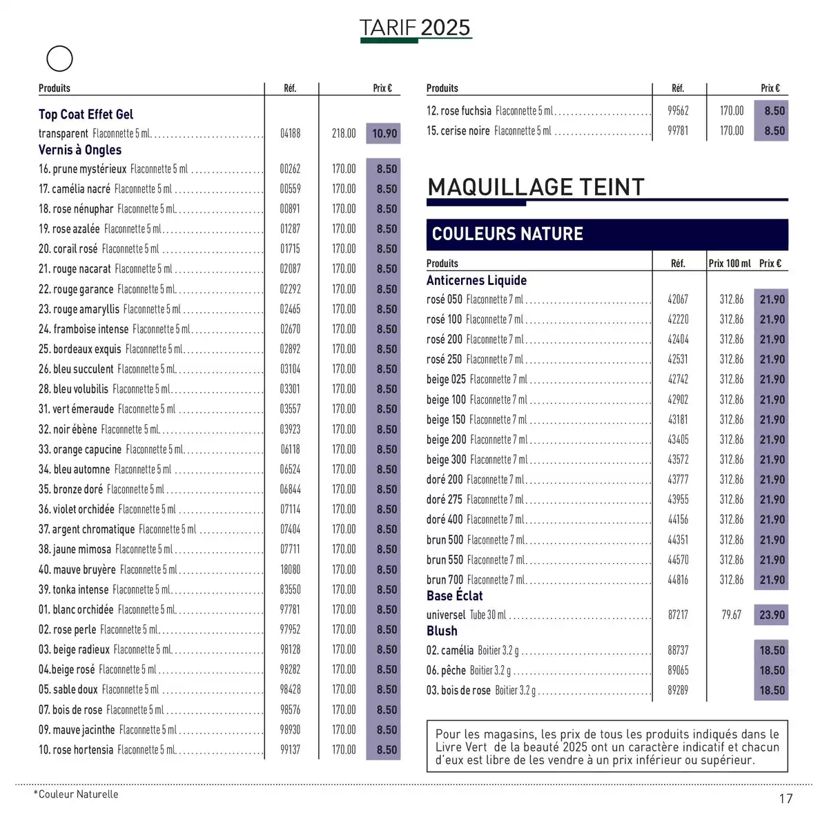 Catalogue LIVRE VERT DE LA BEAUTÉ 2025, page 00017