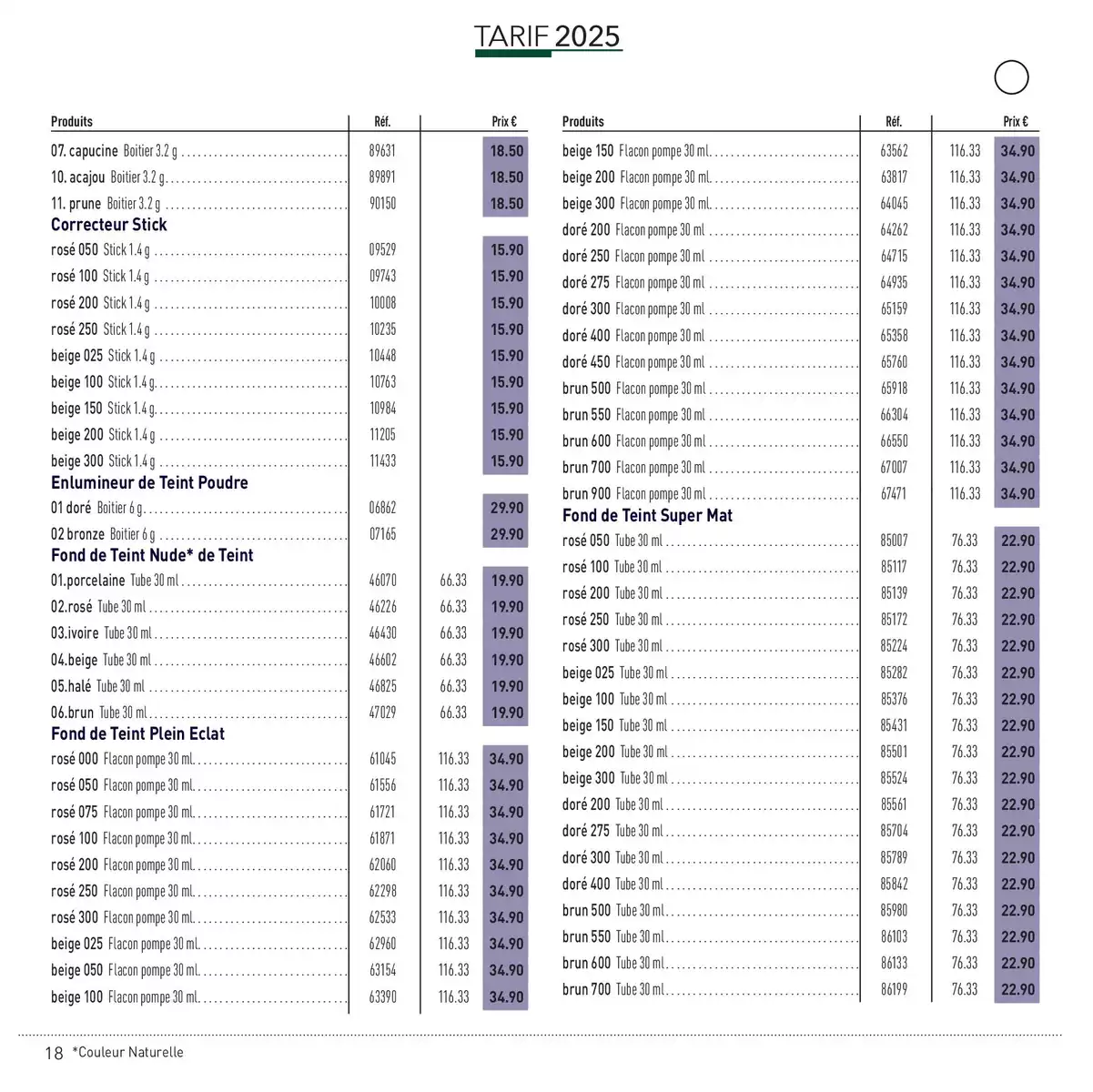 Catalogue LIVRE VERT DE LA BEAUTÉ 2025, page 00018