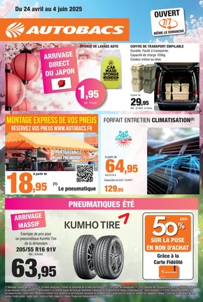 Promos de Auto et Moto à Saint-Brice-sous-Forêt | Pneumatiques été sur Autobacs | 24/04/2025 - 04/06/2025