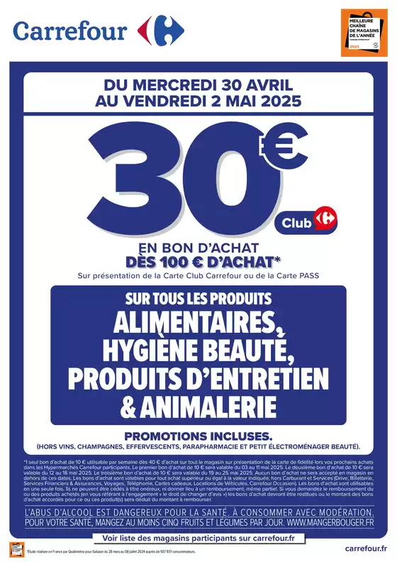 Catalogue Carrefour Market à Paris | Catalogue Carrefour Market | 30/04/2025 - 02/05/2025