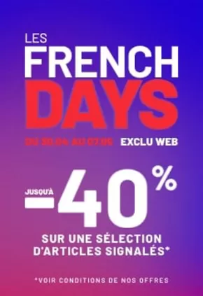 Promos de Meubles et Décoration à Limonest | Exclusivité web : du 30 Avril au 7 Mai, jusqu'à -40% sur une sélection d'articles signalés. Voir conditions. sur BHV | 30/04/2025 - 07/05/2025