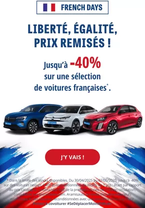 Promos de Auto et Moto à Décines-Charpieu | French days sur Aramis Auto | 30/04/2025 - 07/05/2025