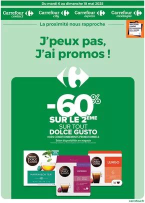 Promos de Supermarchés à Carnac | J'PEUX PAS J'AI PROMOS DU 06 AU 18 MAI 2025 sur Carrefour City | 06/05/2025 - 18/05/2025