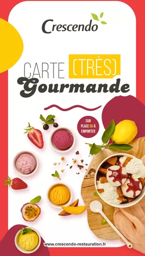 Promos de Restaurants à Bétheny | Carte des Glaces 2025 sur Crescendo | 02/05/2025 - 31/05/2026