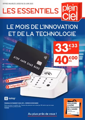 Promos de Multimédia et Electroménager à Peipin | Les Essentiels sur Plein ciel | 01/05/2025 - 28/06/2025