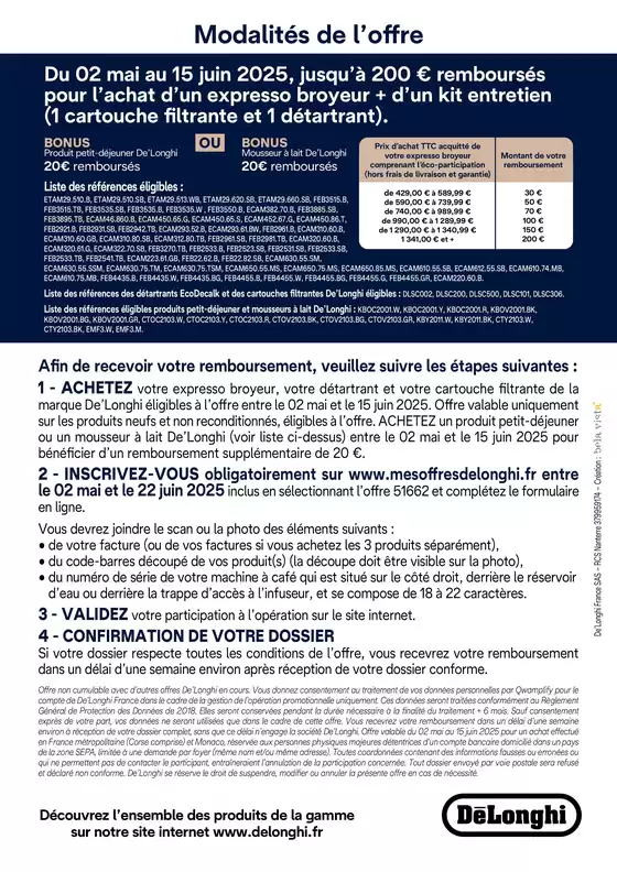 Catalogue Group Digital à Versailles | DELONGHI EXPRESSO BROYEURS | 02/05/2025 - 15/06/2025