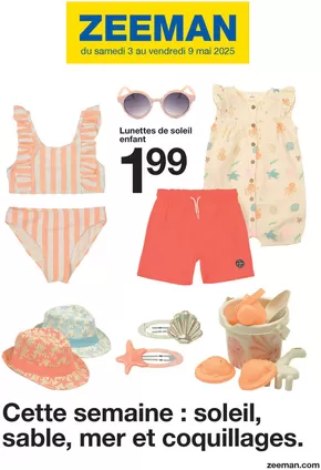 Promos de Mode à Auchy-les-Mines | Cette semaine : soleil, sable, mer et coquillages sur Zeeman | 02/05/2025 - 09/05/2025