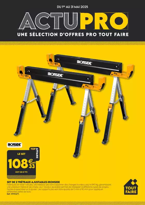 Catalogue Tout faire matériaux à Neuilly-sur-Seine | Actupro | 02/05/2025 - 31/05/2025