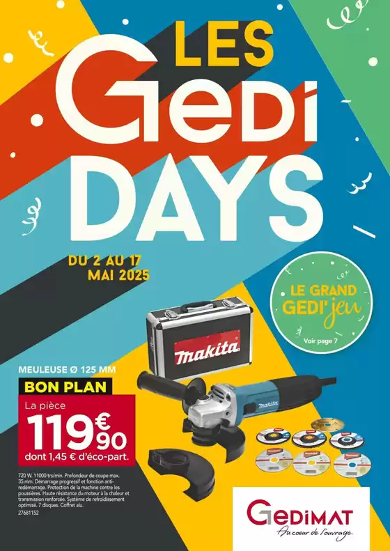 Catalogue Gedimat à Neuilly-sur-Seine | Les Gedi Days | 02/05/2025 - 17/05/2025