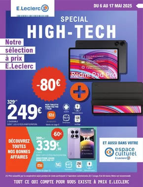 Promos de Culture et Loisirs à Aubière | E.Leclerc Espace Culturel HIGH-TECH MAI sur E.Leclerc Espace Culturel | 06/05/2025 - 17/05/2025
