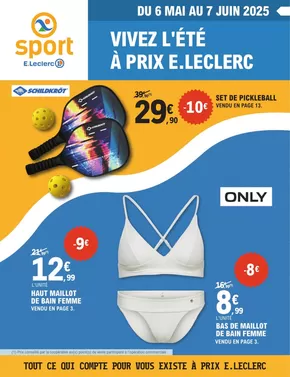 Promos de Sport à Le Pian-Médoc | E.Leclerc Sports ETE sur E.Leclerc Sports | 06/05/2025 - 07/06/2025