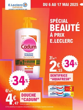 Promos de Supermarchés à Guénange | Spécial Beauté sur E.Leclerc Express | 06/05/2025 - 17/05/2025