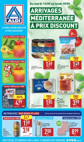 Promos de Discount Alimentaire à Rognac | ARRIVAGES MÉDITERRANÉE À PRIX DISCOUNT sur Aldi | 13/05/2025 - 19/05/2025