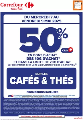 Promos de Supermarchés à Breteuil | OPERATION BONS D'ACHAT SUR LES CAFES ET THES sur Carrefour Drive | 07/05/2025 - 09/05/2025