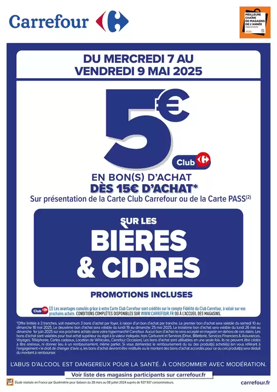Catalogue Carrefour Express à Rueil-Malmaison | OPERATION BON(S) D’ACHAT BIÈRES ET CIDRES | 07/05/2025 - 09/05/2025